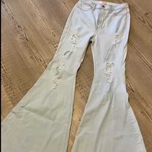 Light Wash Bell Bottoms